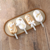 10 Bâtonnets de Glace en acrylique Réutilisables Argent 11.5 cm